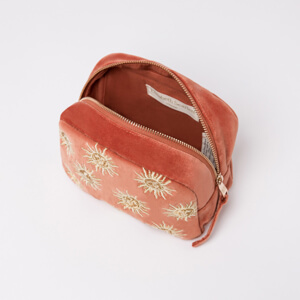 Elizabeth Scarlett Sun Goddess Rust Makeup Bag